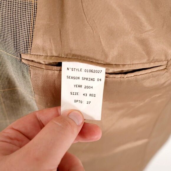 Brooks Brothers 346 Silk Wool 42R Tan Check W/ Yellow Windowpane Sport Coat 2 Bu - Picture 10 of 13